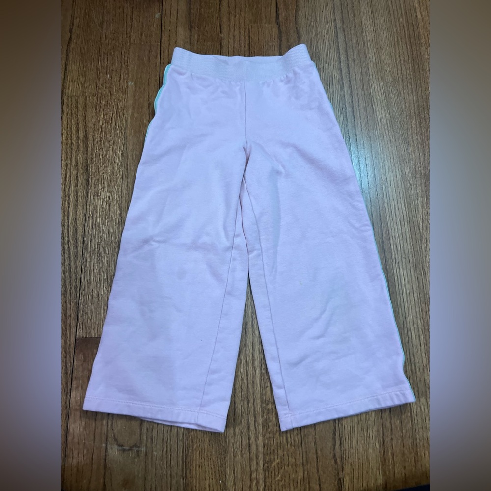 Janie and Jack Soft Pink and Striped side sweatpants size 7